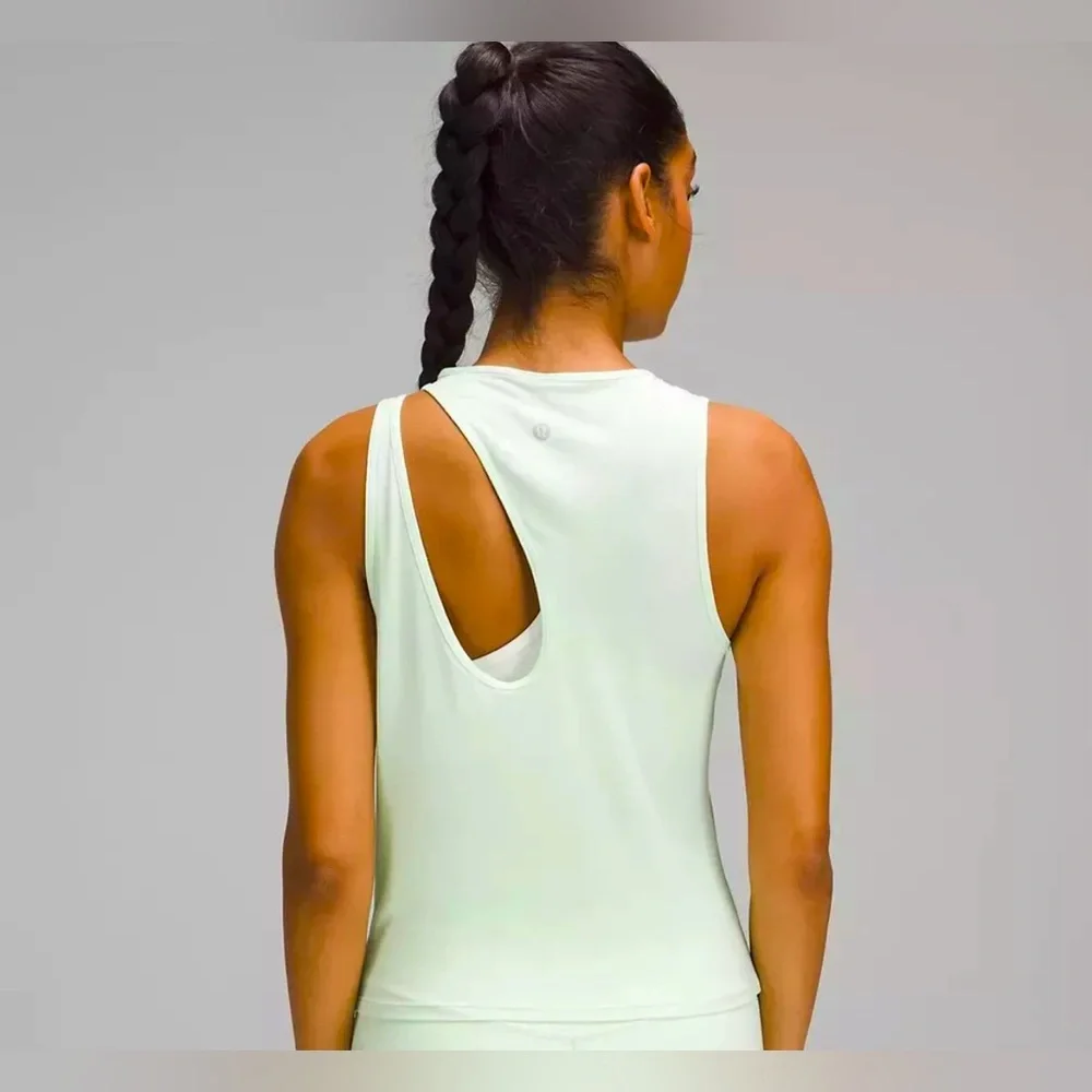 Lululemon Shoulder Cut-Out Yoga Tank Kohlrabi Green